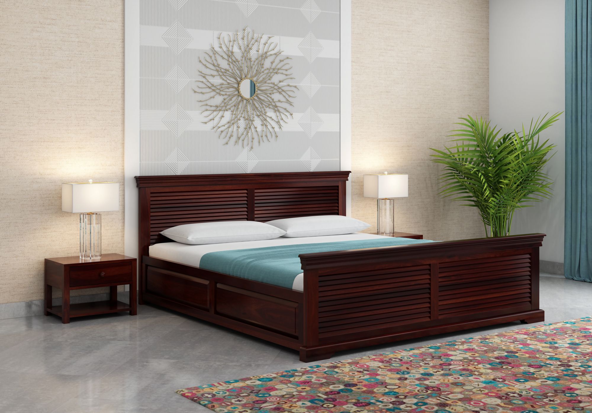 Barren Bed With Box Storage