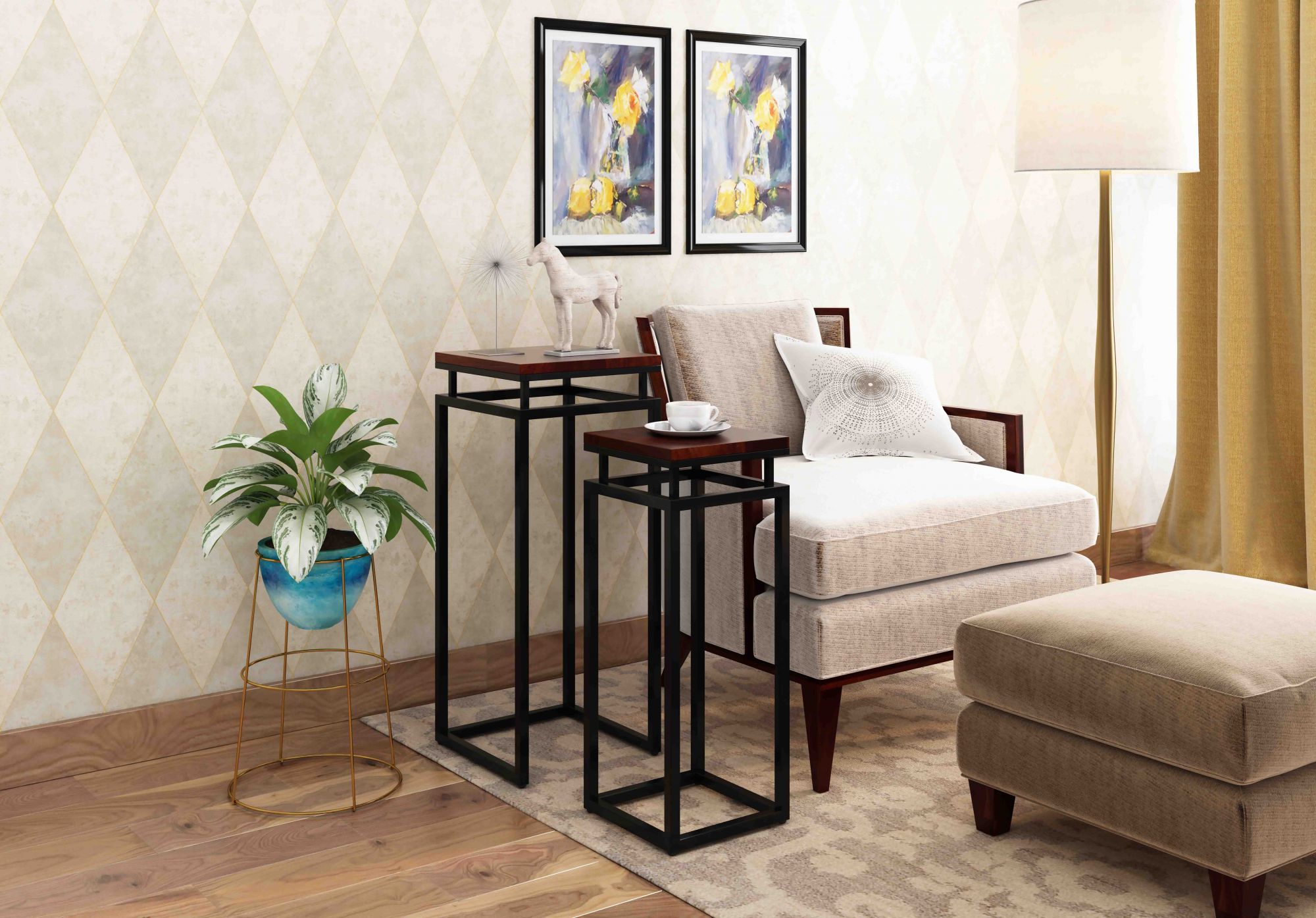 Nord Solid Wood Nesting Table