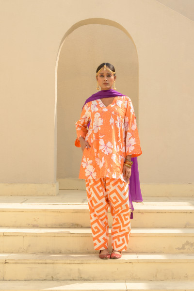 Babli Set, Hibiscus Orange