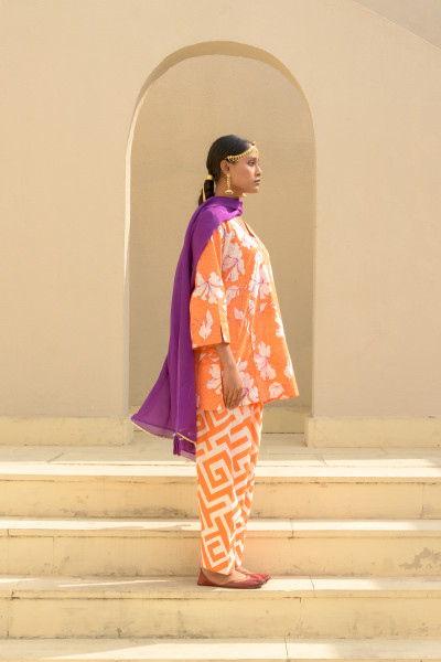 Babli Set, Hibiscus Orange