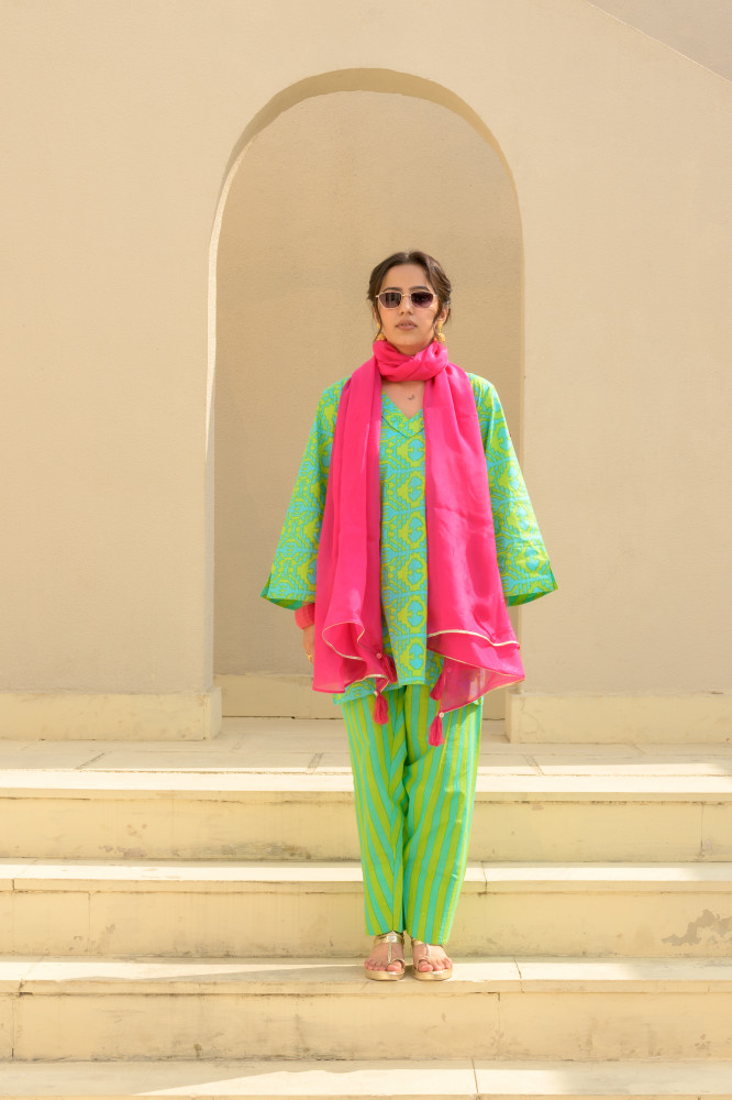 Image of Babli Set, Orku Ikat Lime