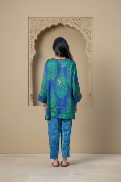 Babli Suit Set,Emperor Blue Green