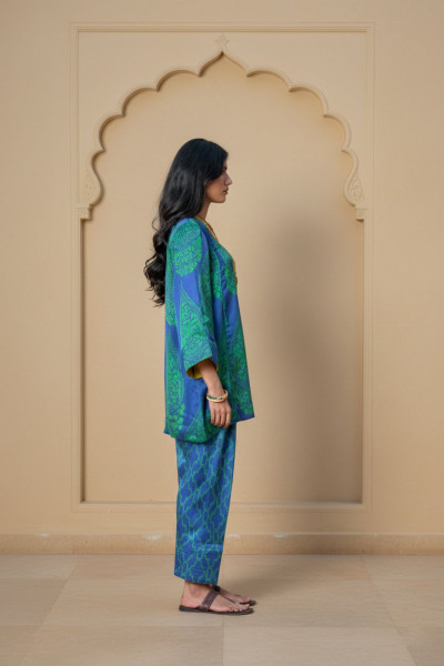 Babli Suit Set,Emperor Blue Green