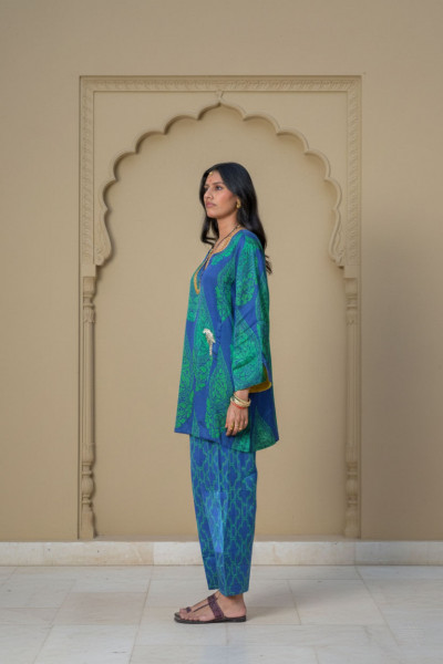 Babli Suit Set,Emperor Blue Green