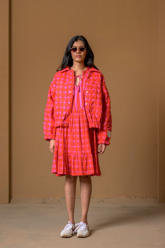 Image of Bomber Jacket, Popole Red/ Pink