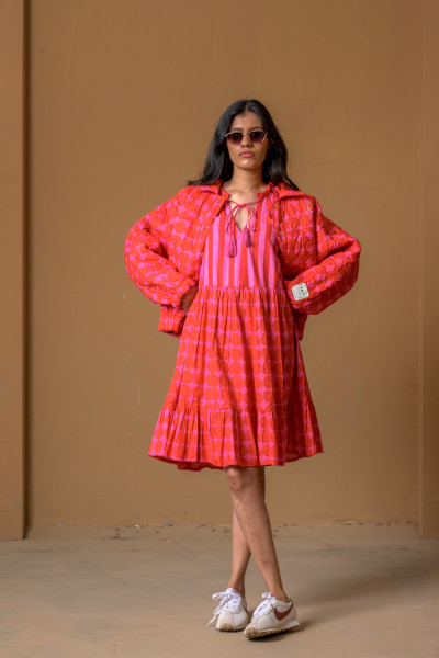 Bomber Jacket, Popole Red/ Pink