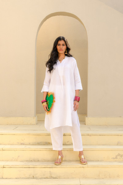 Kamla Set, White  Linen