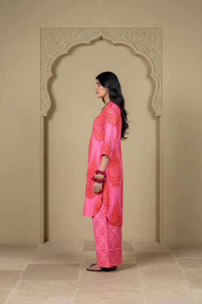 Poonam Suit Set, Emperor Red Pink