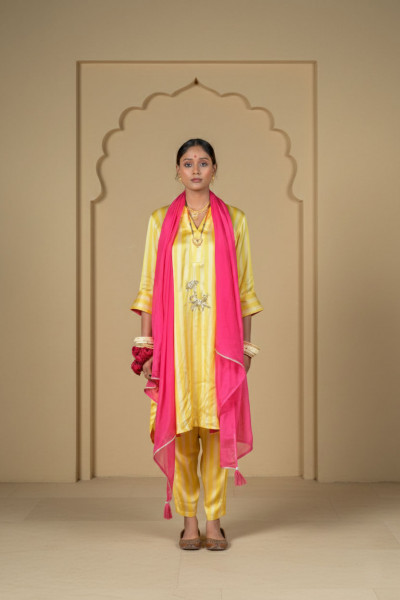 Poonam Suit Set,Soneva Yellow Butter