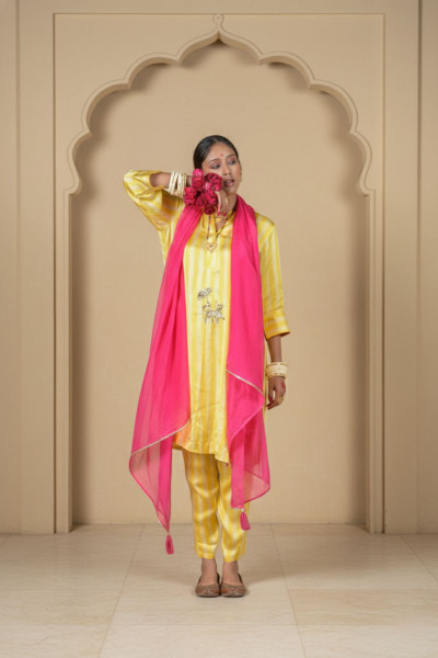 Poonam Suit Set,Soneva Yellow Butter