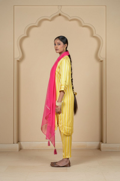Poonam Suit Set,Soneva Yellow Butter