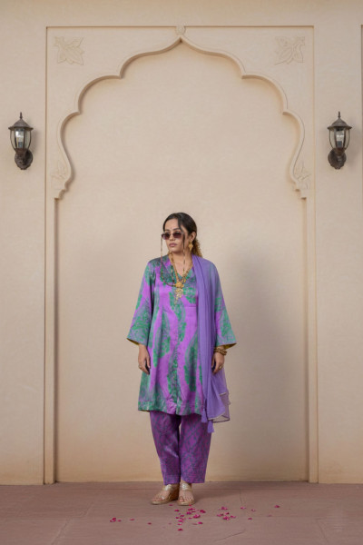 Suman Suit Set,Emperor Purple