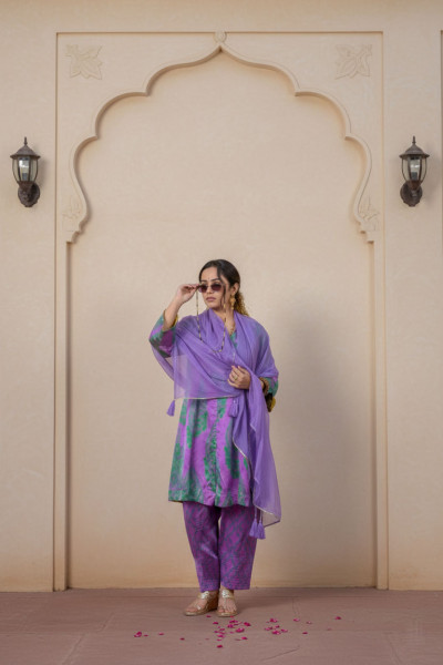 Suman Suit Set,Emperor Purple