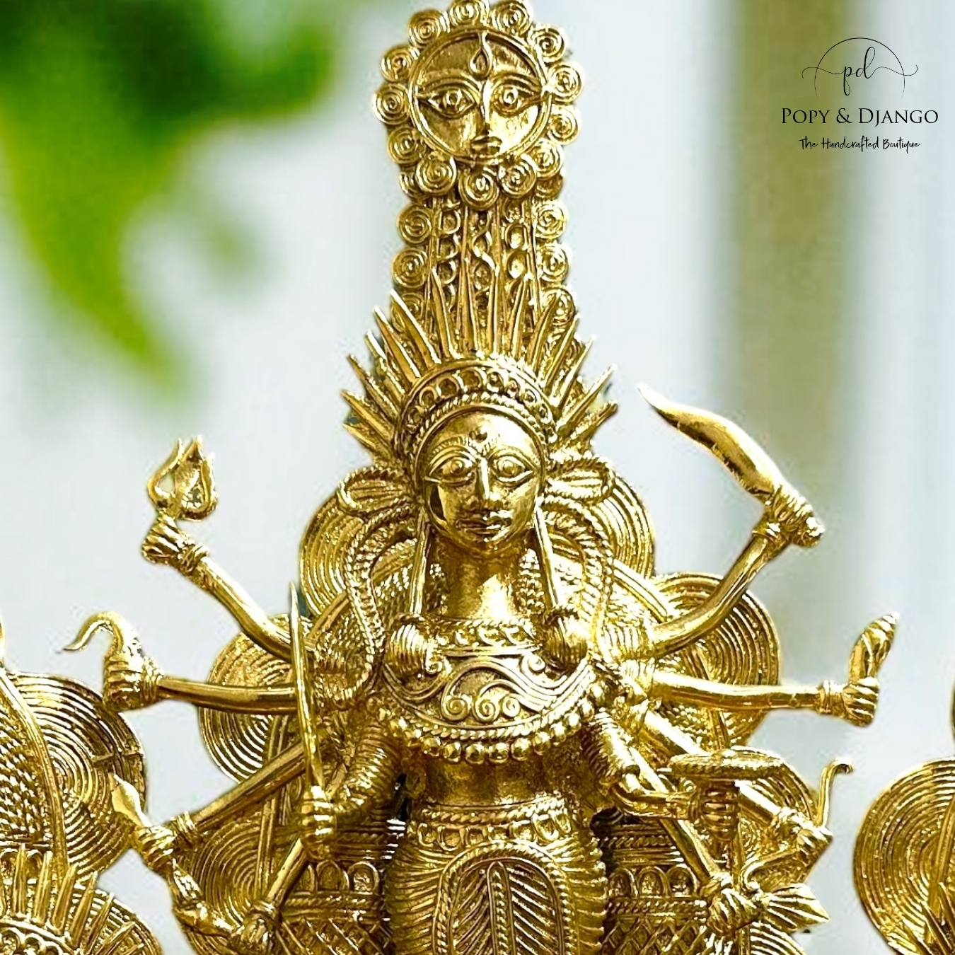 The Divine Assemblage: Handcrafted Dhokra Durga