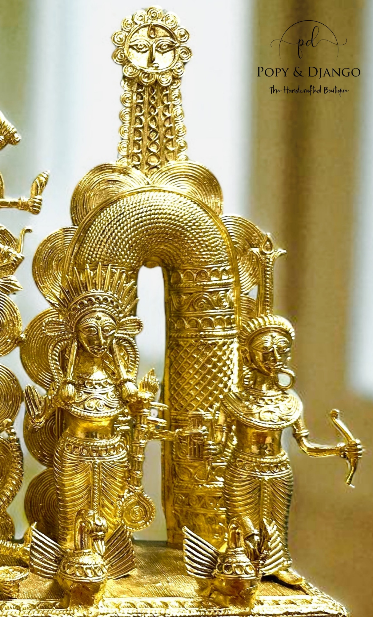 The Divine Assemblage: Handcrafted Dhokra Durga