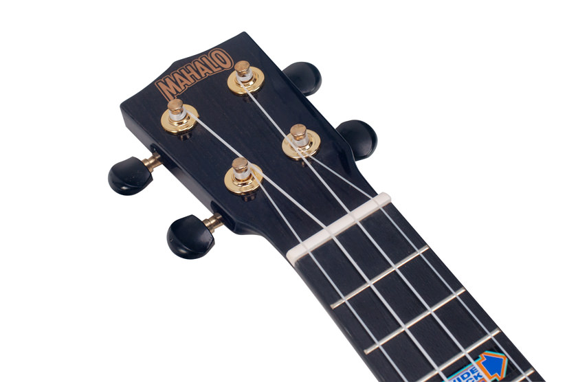 Mahalo MH2WTBK Hano Series Wide Neck Trans Black Concert With Bag Ukulele