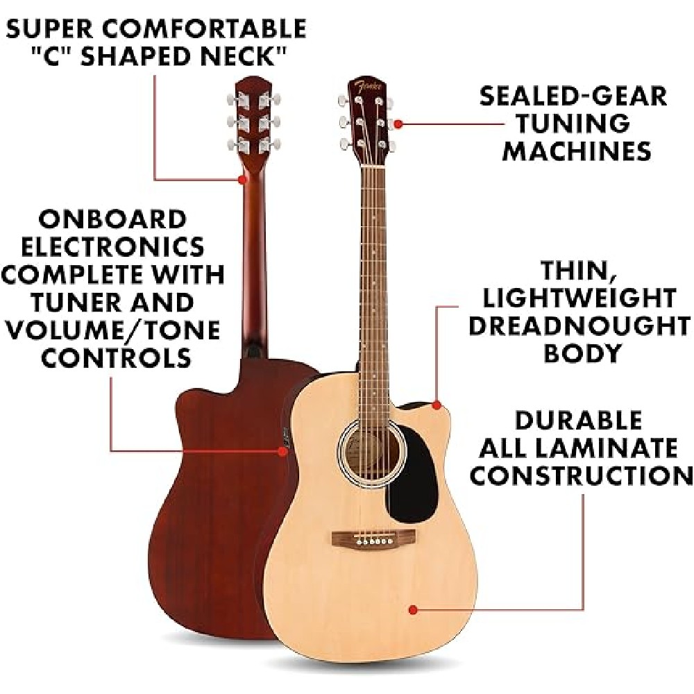 Fender FA-25CE Natural Electro-Acoustic Guitar