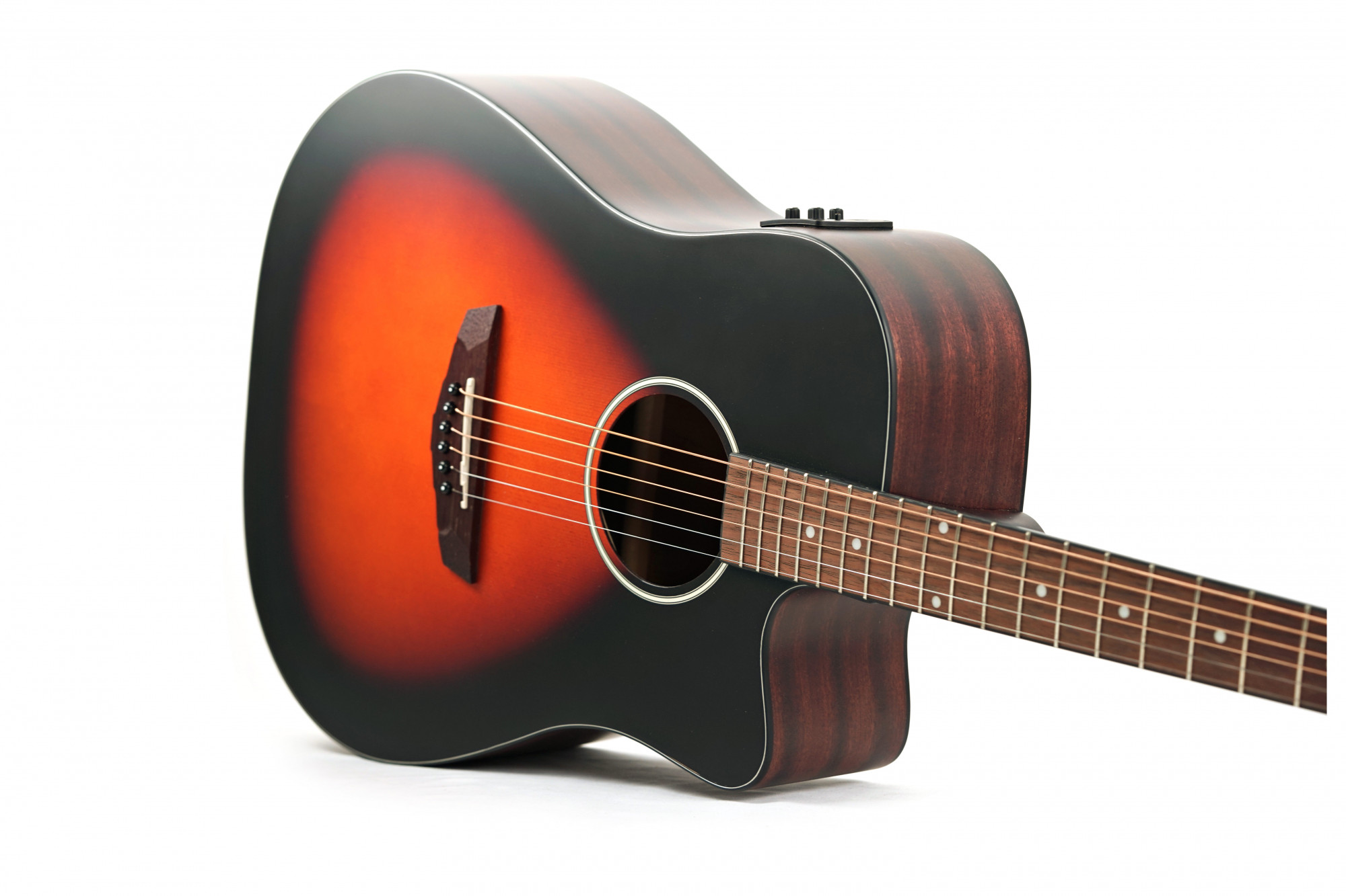 D'Angelico DAPLSD500SVSBCP Premier Series Bowery LS Satin Vintage Sunburst Electro-Acoustic Guitar