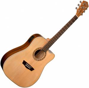 D'Angelico DAEG200VNATGP Excel Gramercy Vintage Natural Cutaway Electro-Acoustic Guitar