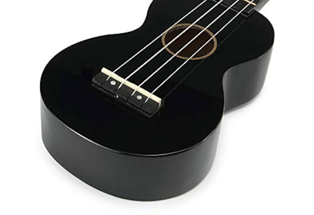 Mahalo MR1BK Rainbow Series Soprano Black With Bag Ukulele