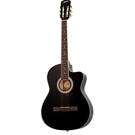 Amaze AW39C Black 39-Inch Cutaway 6-String Acoustic Guitar