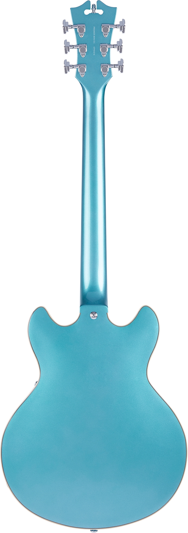 D'Angelico DAPMINIDCOTCSCB Hollow Premier Mini DC Stopbar Ocean Turquoise Electric Guitar