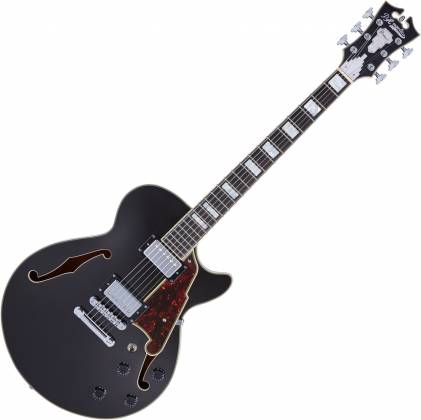D'Angelico DAPSSBLFCS Hollow Premier SS Stairstep Black Flake Electric Guitar
