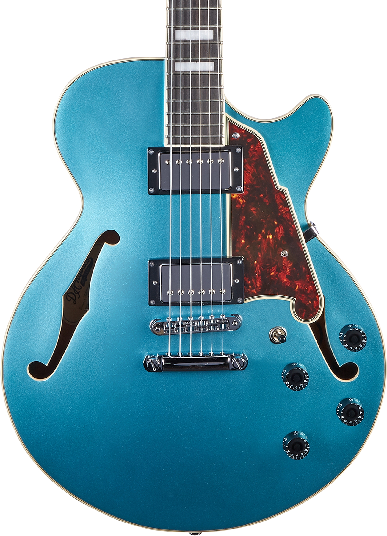D'Angelico DAPSSOTCSCB Hollow Premier SS Stopbar Ocean Turquiose Electric Guitar