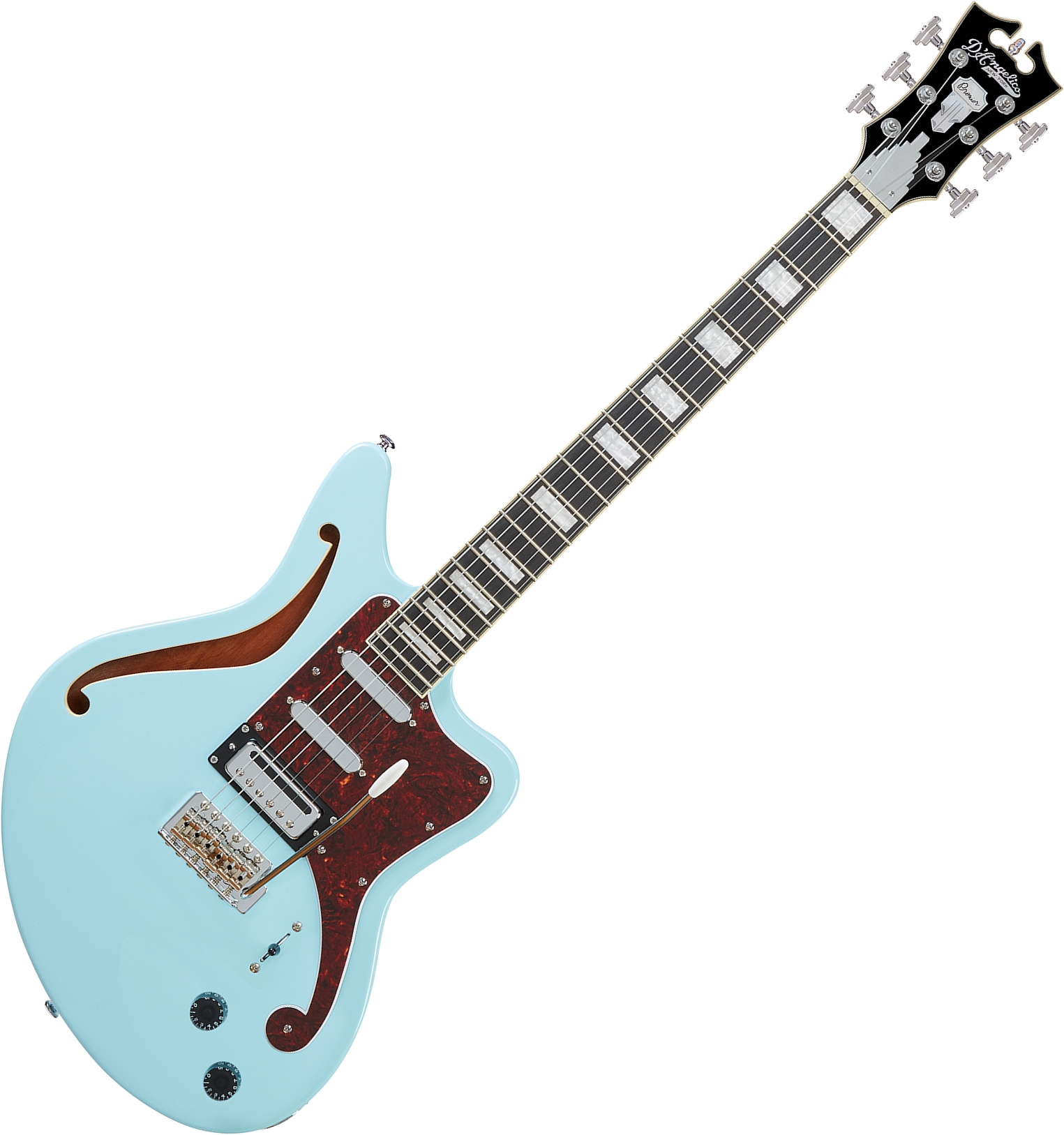 D'Angelico DAPBEDSHSBMCS Premier Series Bedford SH Sky Blue Electric Guitar