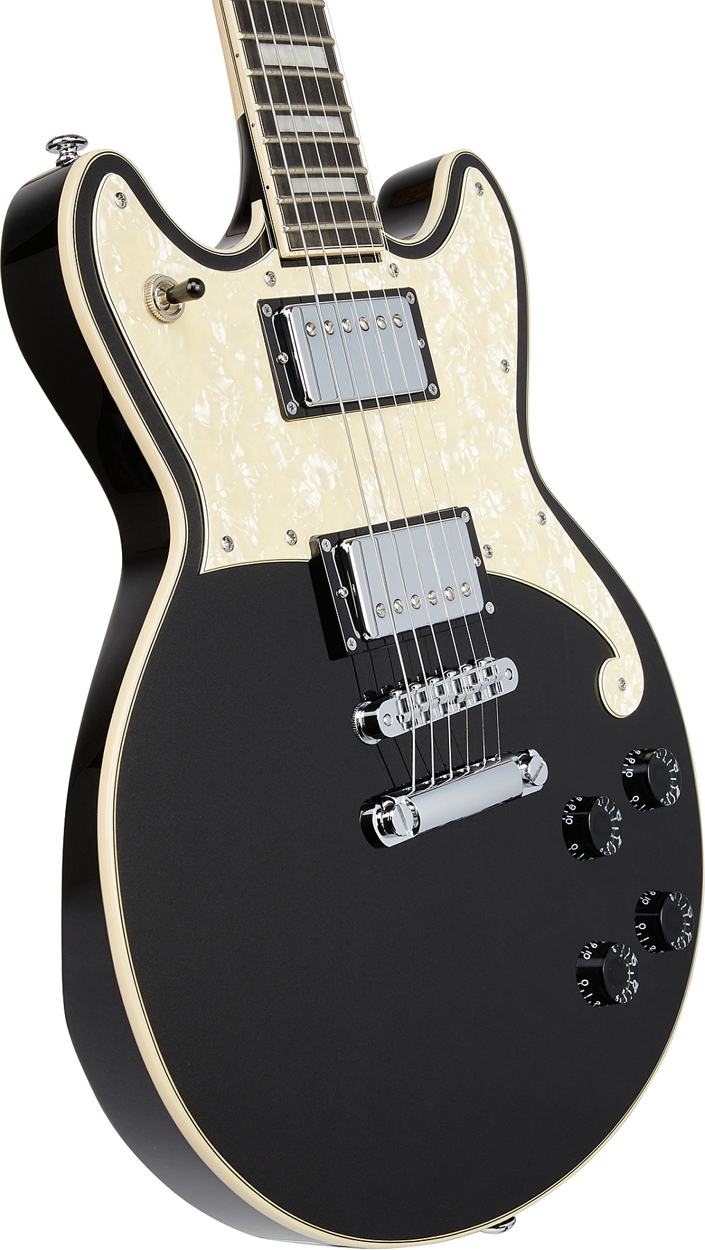 D'Angelico DAPBRIBLFCS Premier series Brighton Black Flake Electric Guitar