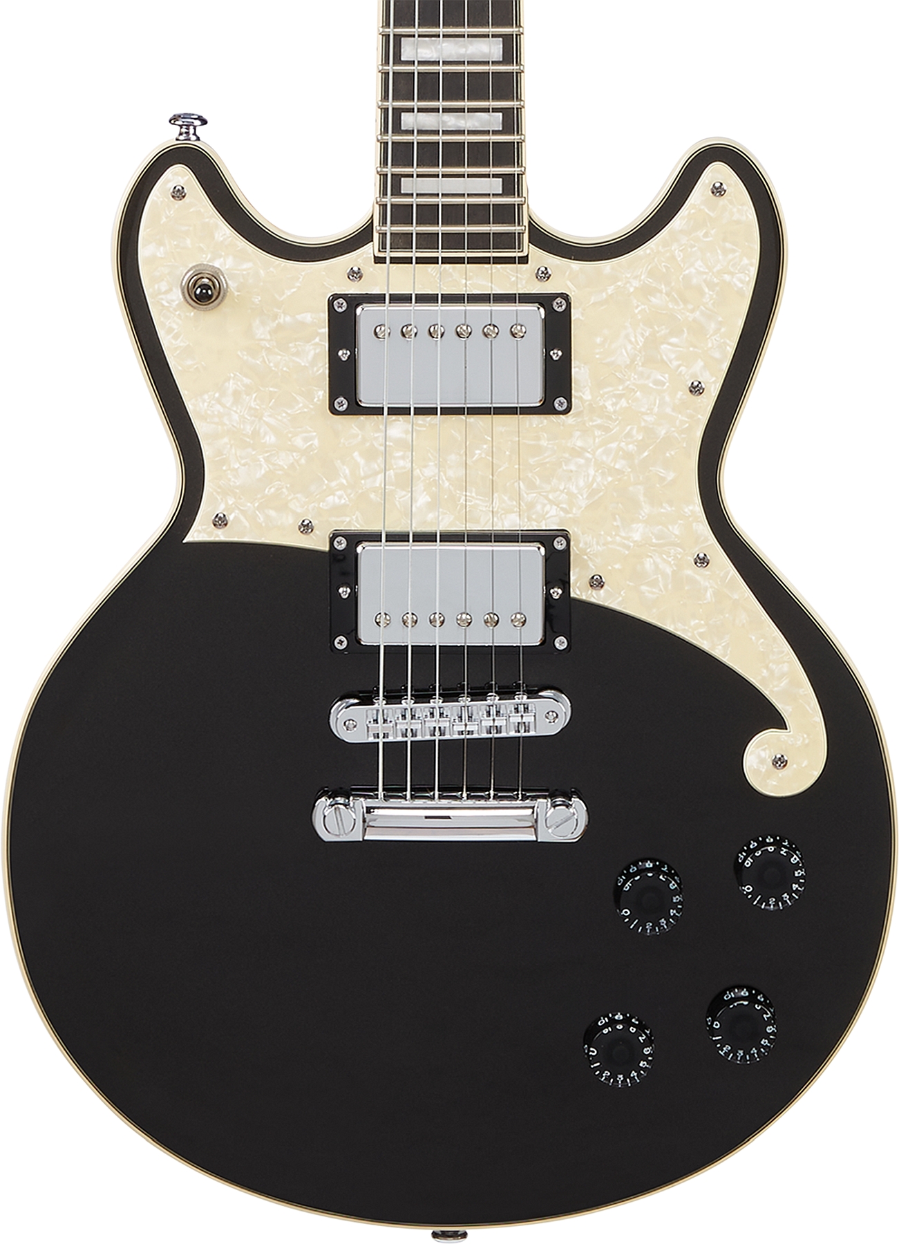 D'Angelico DAPBRIBLFCS Premier series Brighton Black Flake Electric Guitar