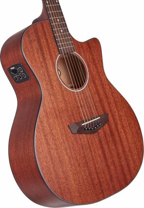 D'Angelico DAPLSG200MAHCP Premier Series Gramercy LS Natural Mahogany Satin Cutaway Electro-Acoustic Guitar