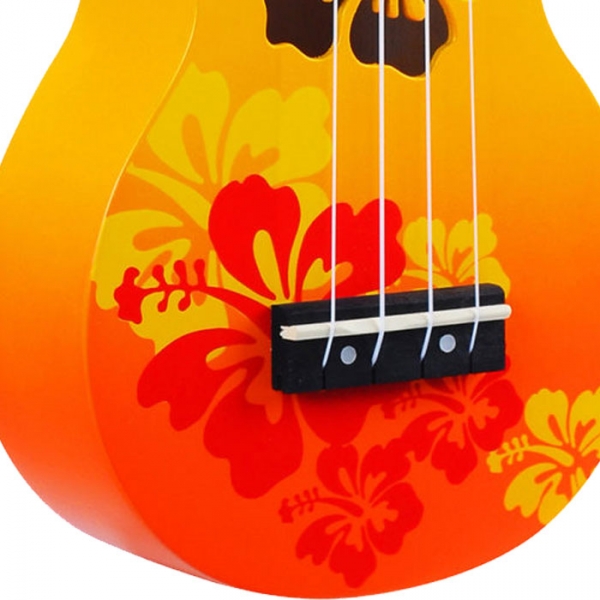 Mahalo MD1HAORB Hawaii Orange Burst Soprano With Bag Ukulele