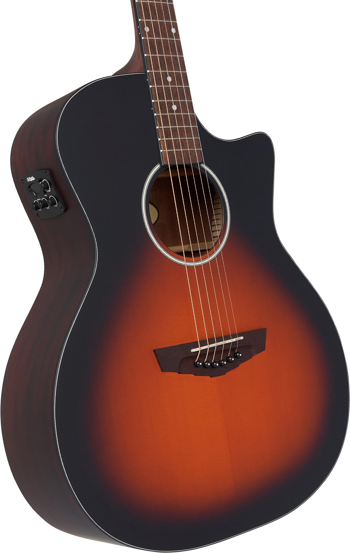 D'Angelico DAPLSG200SVSBCP Premier Series Gramercy LS Satin Vintage Sunburst Cutaway Electro-Acoustic Guitar