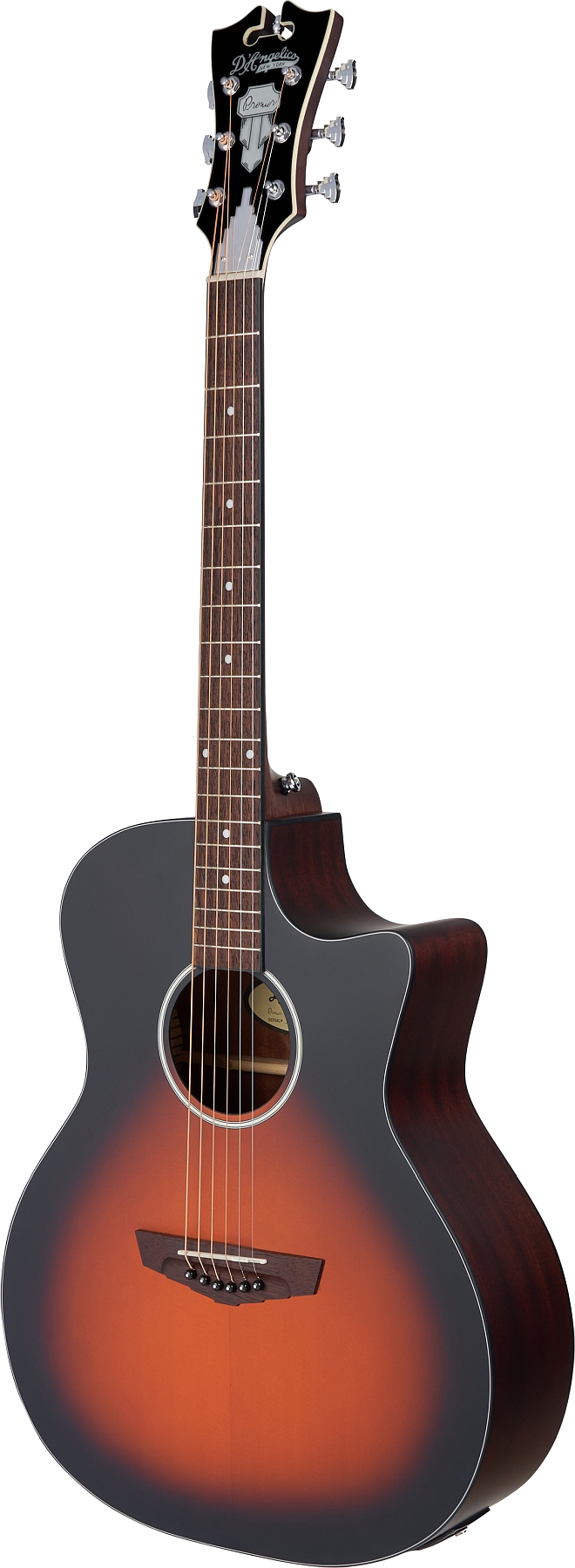 D'Angelico DAPLSG200SVSBCP Premier Series Gramercy LS Satin Vintage Sunburst Cutaway Electro-Acoustic Guitar