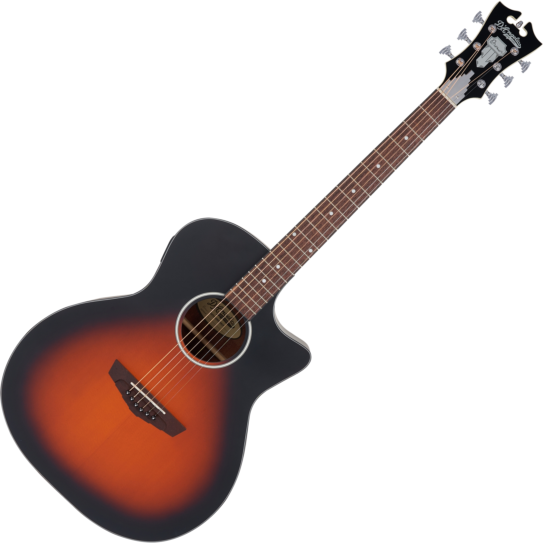 D'Angelico DAPLSG200SVSBCP Premier Series Gramercy LS Satin Vintage Sunburst Cutaway Electro-Acoustic Guitar