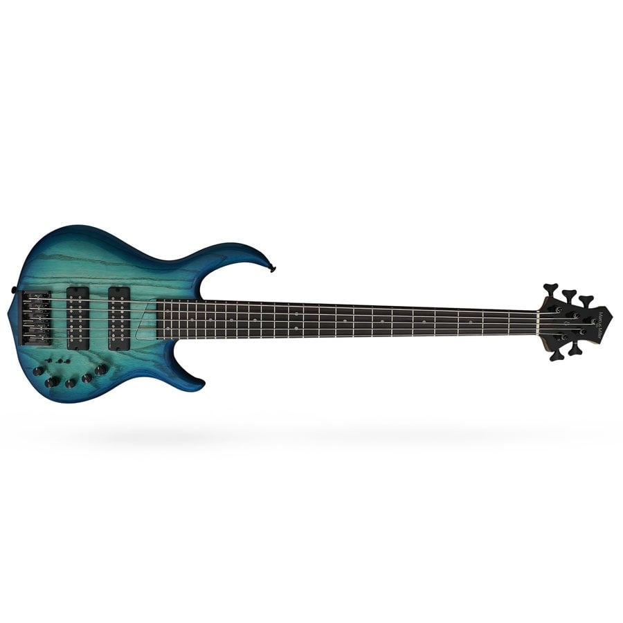 Sire M5 SWAMP ASH-5 TBL M5 Series 5 String Transparent Blue Bass Guitar