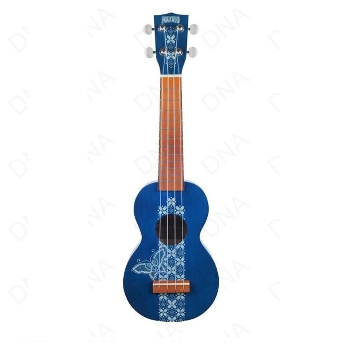 Mahalo MK1BATBU Kahiko Batik Series Soprano Blue With Bag Ukulele