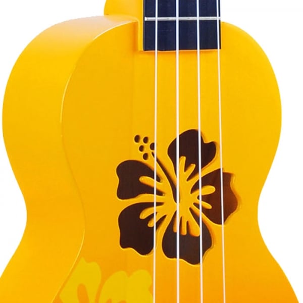 Mahalo MD1HBORB Hibiscus Orange Burst Soprano With Bag Ukulele