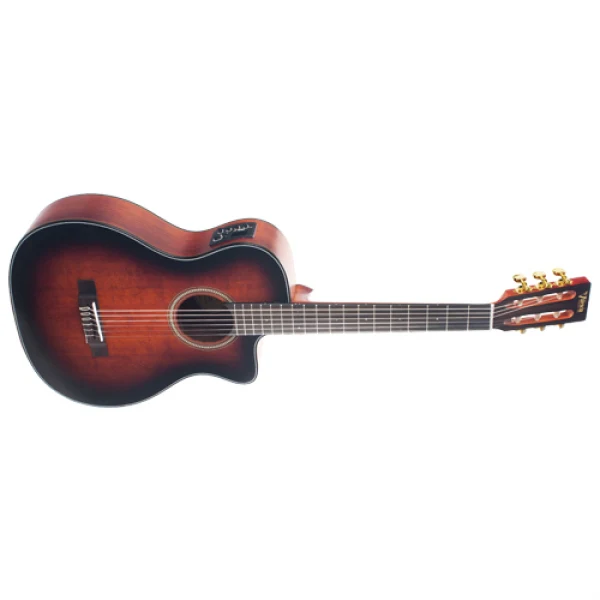 Valencia VA434CECSB 430 Series 4/4 Cutaway Electronic Classic Sunburst Classical Guitar