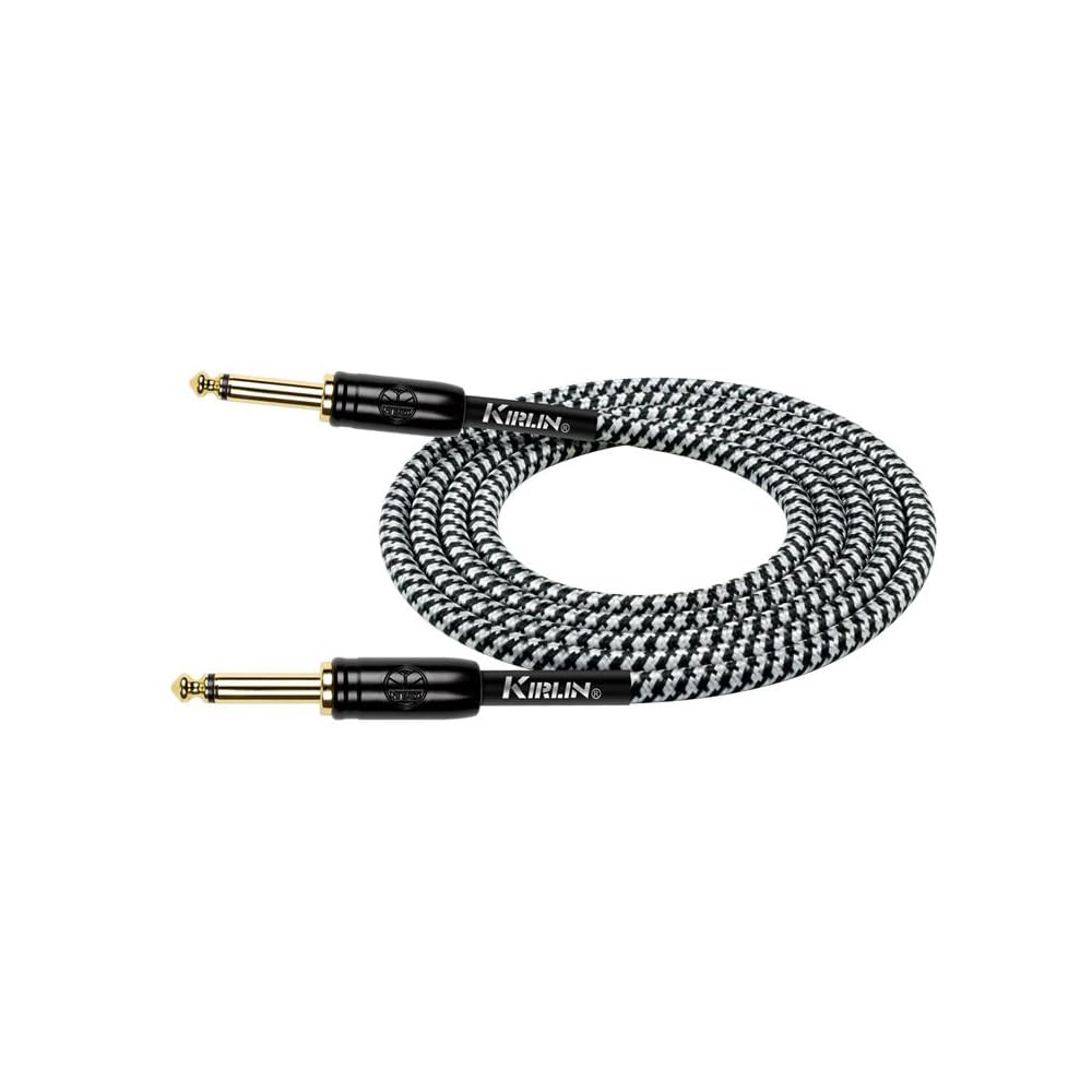 Kirlin IW-241BCG-BKB Original Woven 3 Mtr Black /White Cable
