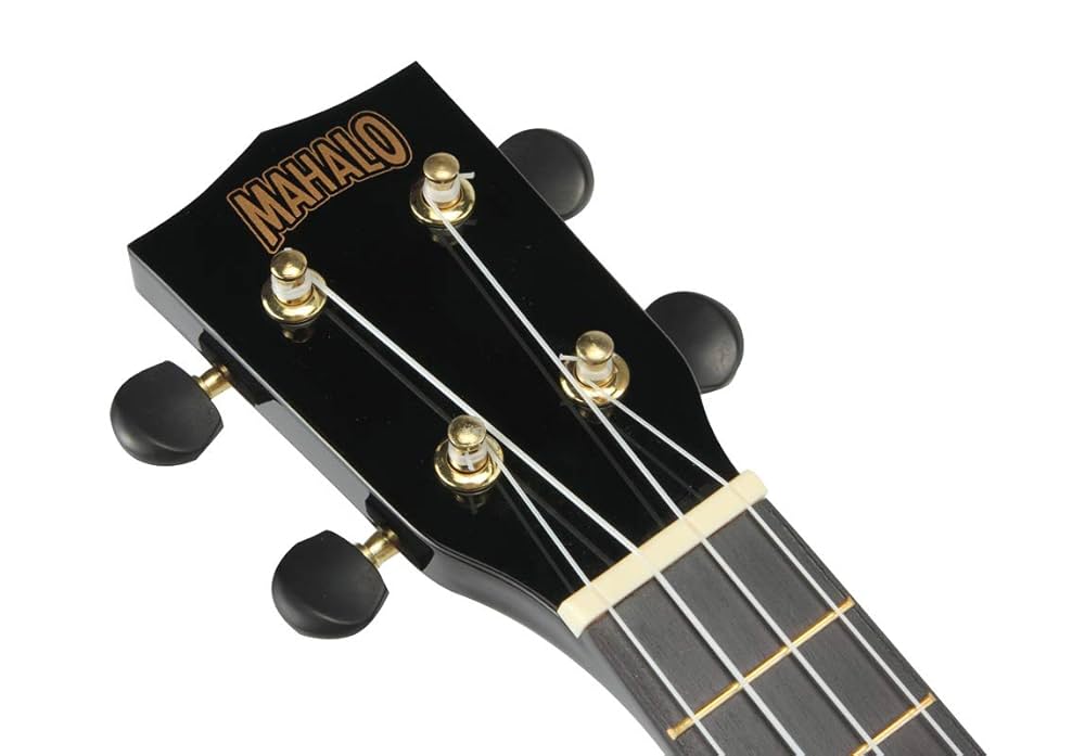 Mahalo MR1BK Rainbow Series Soprano Black With Bag Ukulele