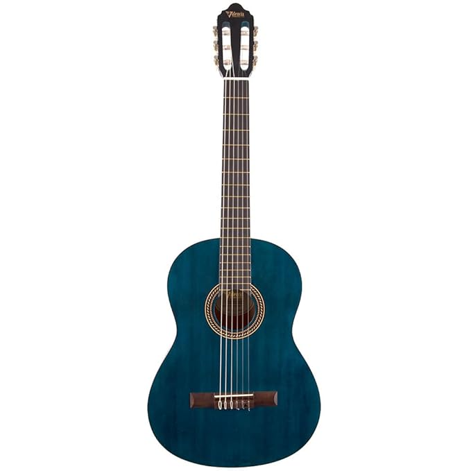 Valencia VC214TBU 200 Series 4/4 Trans Blue Classical Guitar