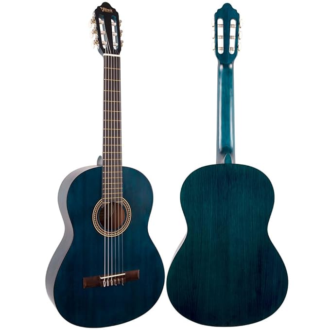 Valencia VC214TBU 200 Series 4/4 Trans Blue Classical Guitar