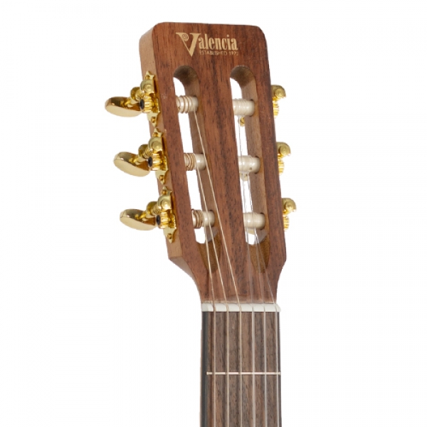 Valencia VA434CE 430 Series 4/4 Cutaway Electronic Natural Classical Guitar