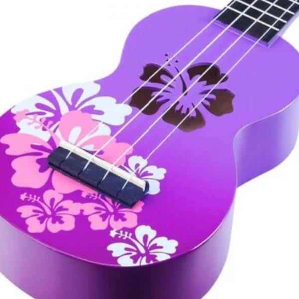 Mahalo MD1HBPPB Hibiscus Purple Burst Soprano With Bag Ukulele