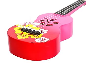 Mahalo MD1HBRDB Hibiscus Red Burst Soprano With Bag Ukulele