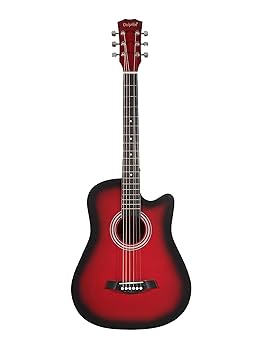 Dolphin DT1C-RD Cutaway Red Acoustic Guitar