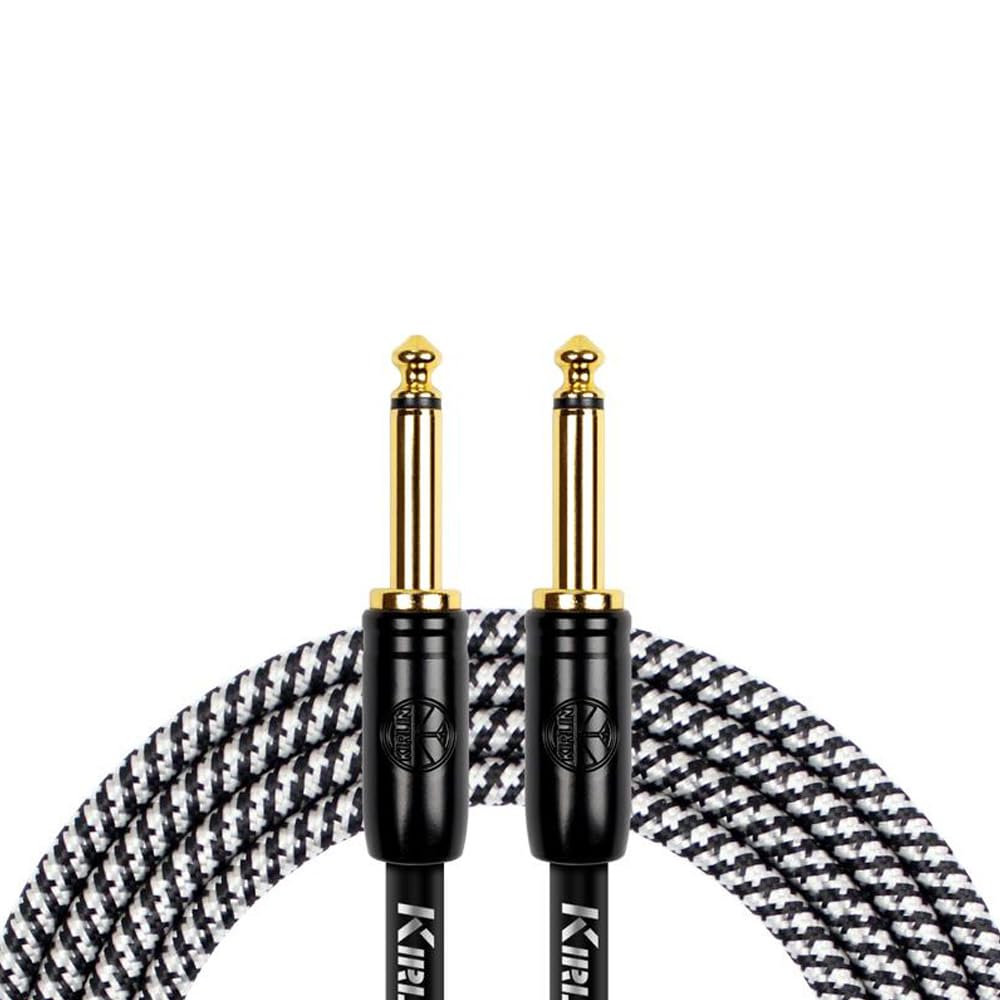 Kirlin IW-241BCG-BKB Original Woven 3 Mtr Black /White Cable