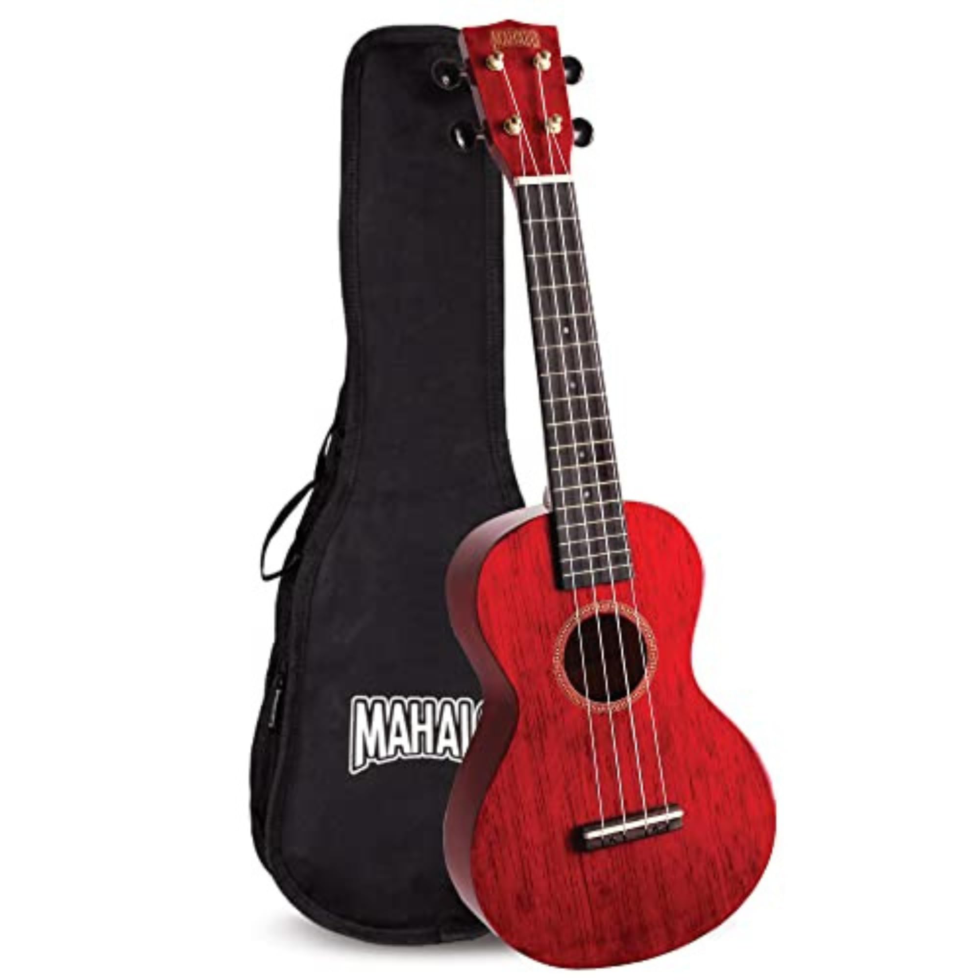 Mahalo MH2TWR Hano Series Trans Wine Red Concert With Bag Ukulele